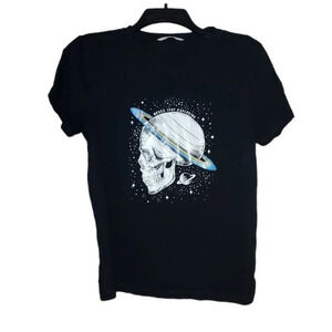 Romwe black skull shirt